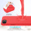 (iPhone 16e, Red) For iPhone 16e Case Drop Proof Liquid Silicone Soft Lining Back Phone Cover 4