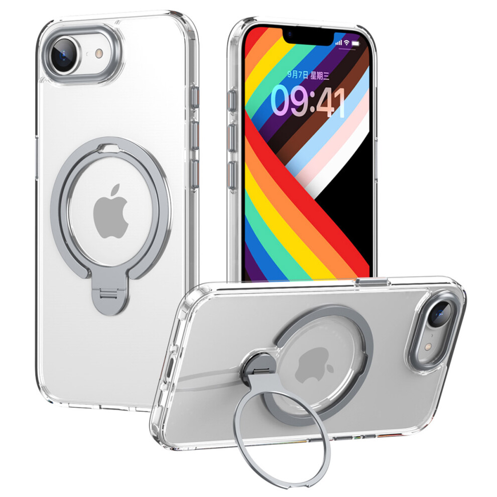 (Iphone 16E, Transparent) For Iphone 16E Phone Case Compatible With Magsafe Kickstand Matte Back Cover 6914288864084