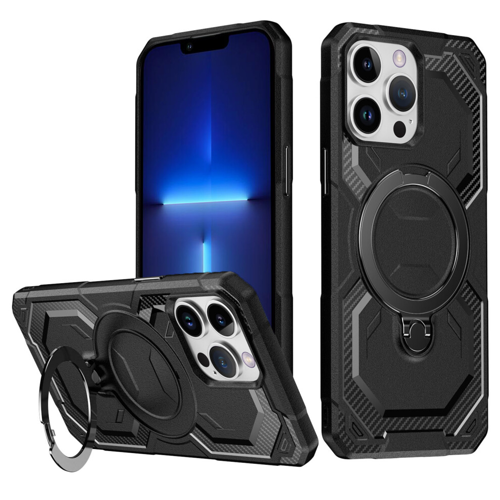 (Iphone 13 Pro, ) For Iphone 13 Pro Case Compatible With Magsafe Kickstand Tpu+Pc Phone Cover Black 6914288718622
