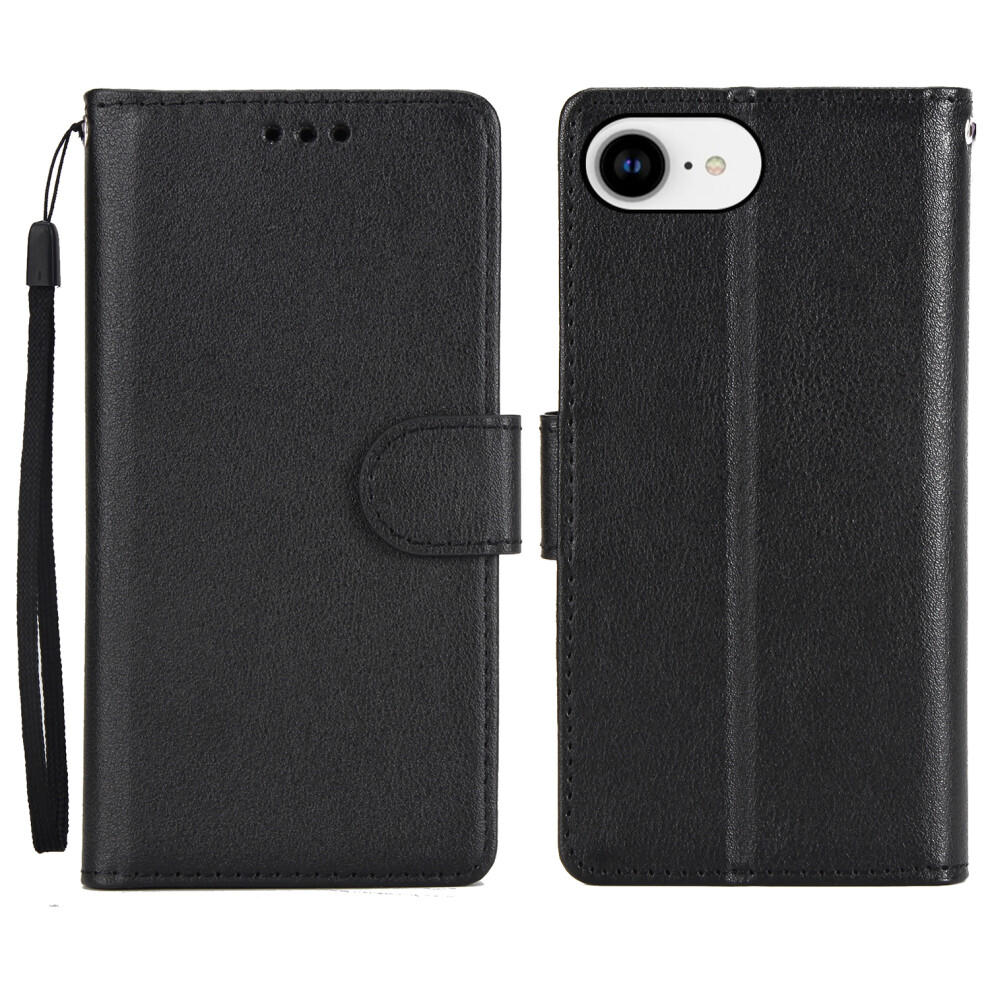 (Iphone 16E, ) For Iphone 16E Case Wallet Stand View Pu Leather Phone Cover Black 6914280985909