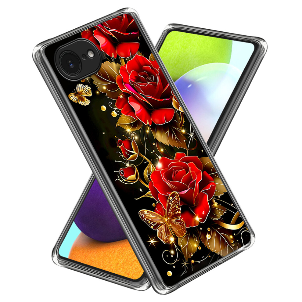 (Iphone 16E, Butterfly Roses) For Iphone 16E Case Imd Pattern Printing Tpu Shockproof Phone Cover 6914285911668