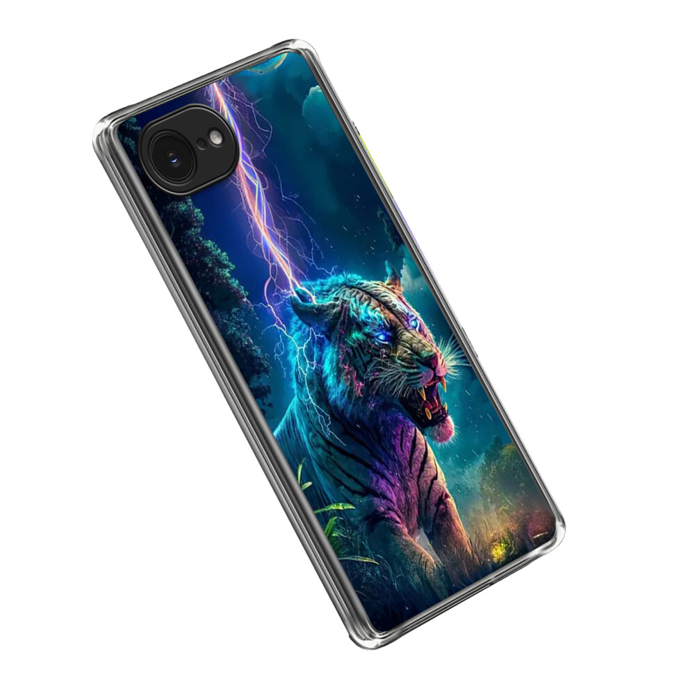 (Iphone 16E, Lightning Tiger) For Iphone 16E Case Imd Pattern Printed Shockproof Tpu Phone Cover 6914281828458