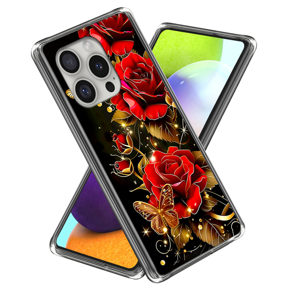 (Iphone 16 Pro, Butterfly Roses) For Iphone 16 Pro Case Imd Pattern Printing Tpu Shockproof Phone Cover 6914282016052
