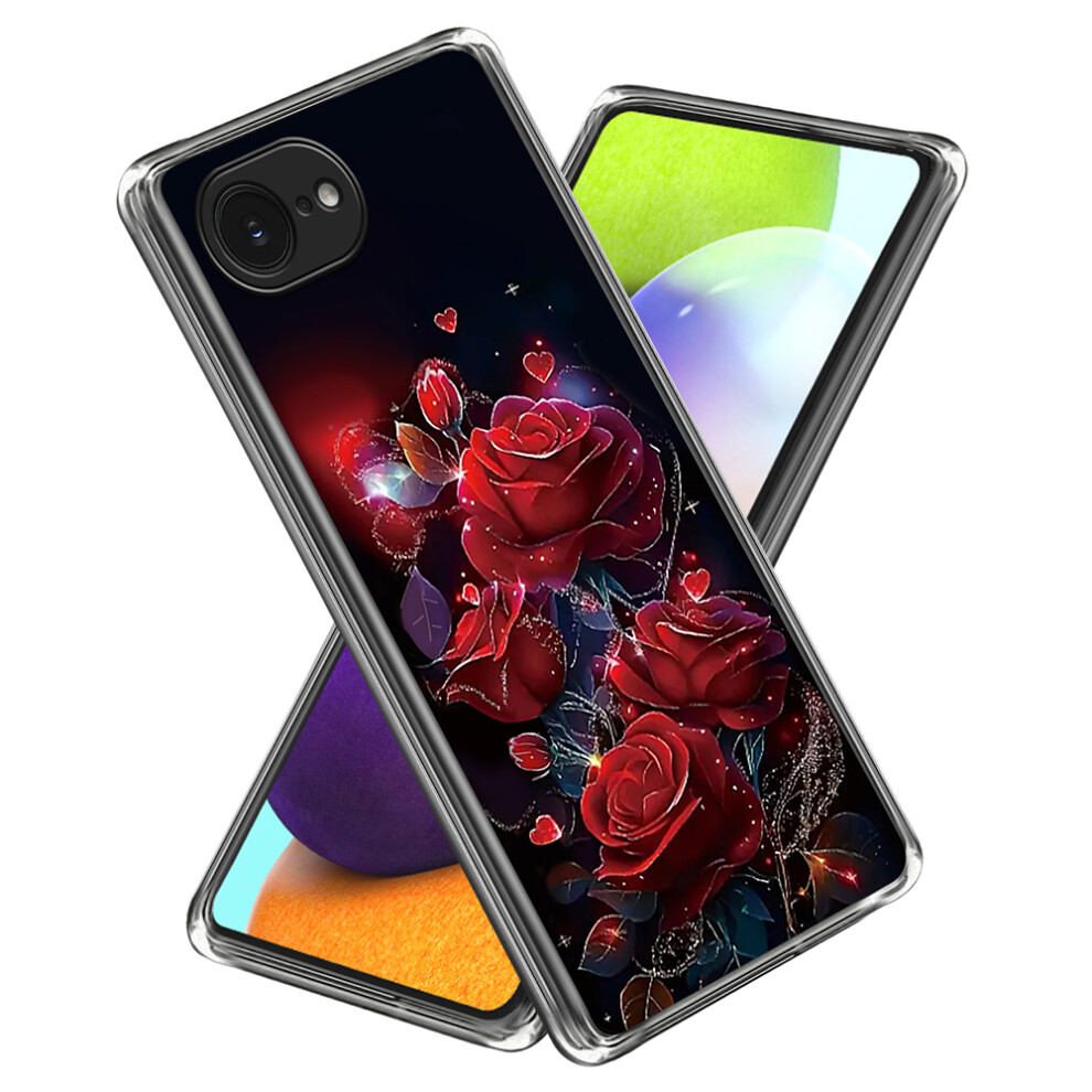 (Iphone 16E, Roses) For Iphone 16E Case Imd Pattern Printing Tpu Shockproof Phone Cover Red 6914280097220