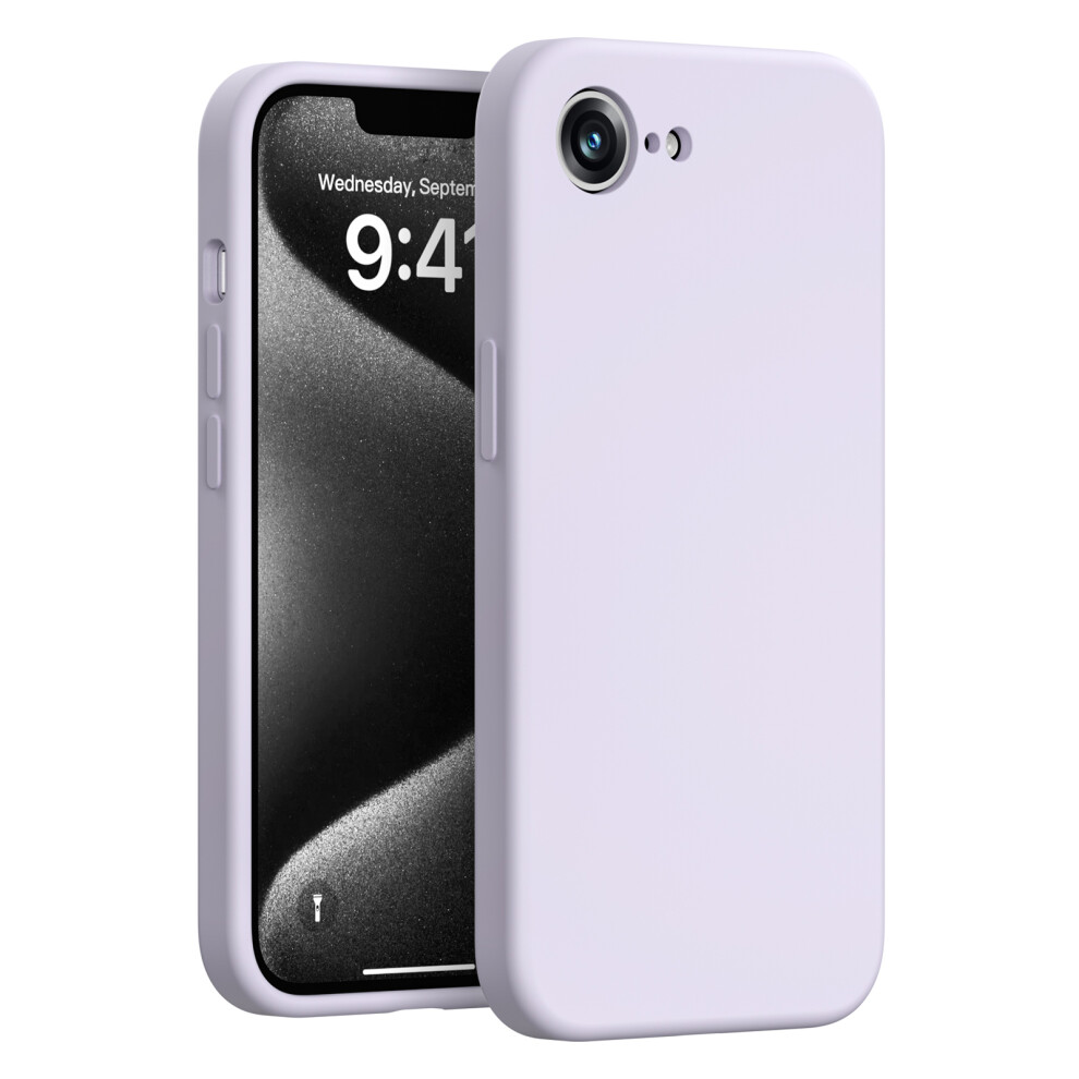 (Iphone 16E, ) For Iphone 16E Case Precision Fit Pc+Liquid Silicone Protective Phone Cover With Microfiber Lining Purple 6914289909562