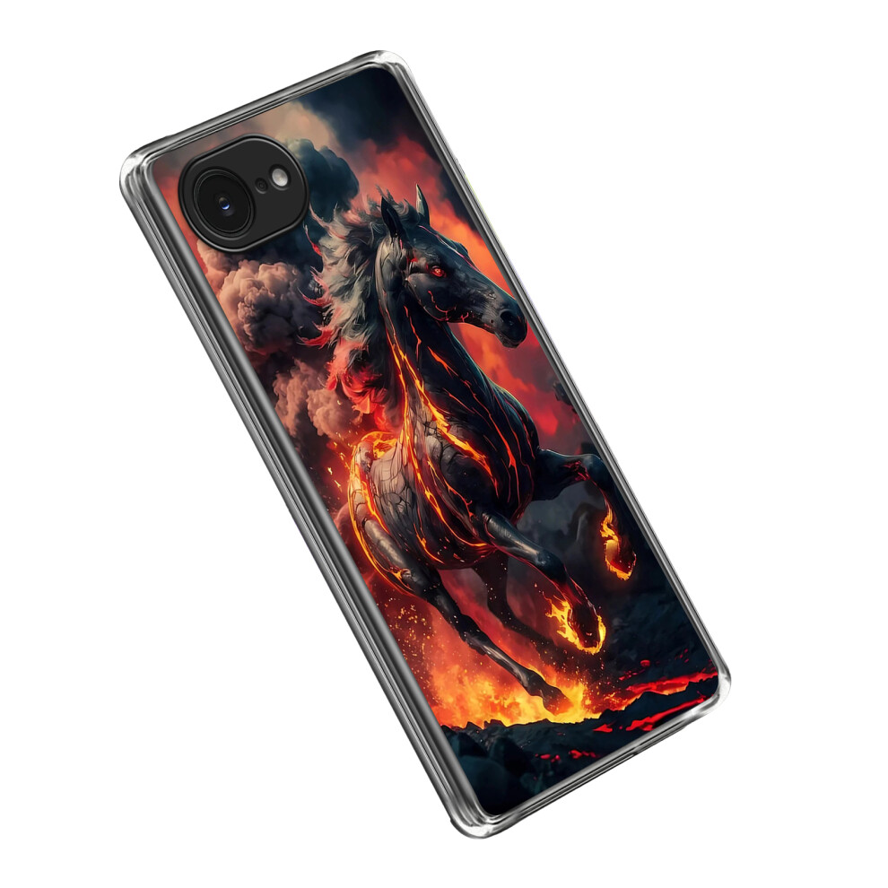 (Iphone 16E, Fiery Horse) For Iphone 16E Case Imd Pattern Printed Shockproof Tpu Phone Cover 6914284699031