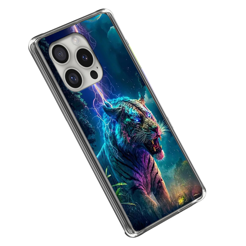 (Iphone 16 Pro Max, Lightning Tiger) For Iphone 16 Pro Max Case Imd Pattern Printed Shockproof Tpu Phone Cover 6914282321989