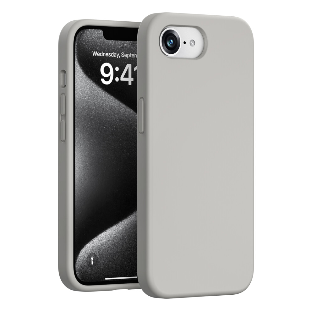 (Iphone 16E, Light ) For Iphone 16E Case Pc+Liquid Silicone Anti-Scratch Lining Phone Cover Grey 6914288144599