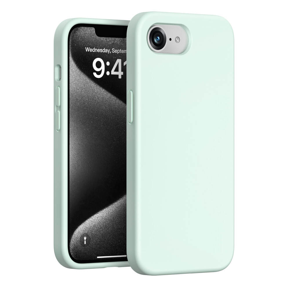 (Iphone 16E, Light ) For Iphone 16E Case Pc+Liquid Silicone Anti-Scratch Lining Phone Cover Green 6914287272545
