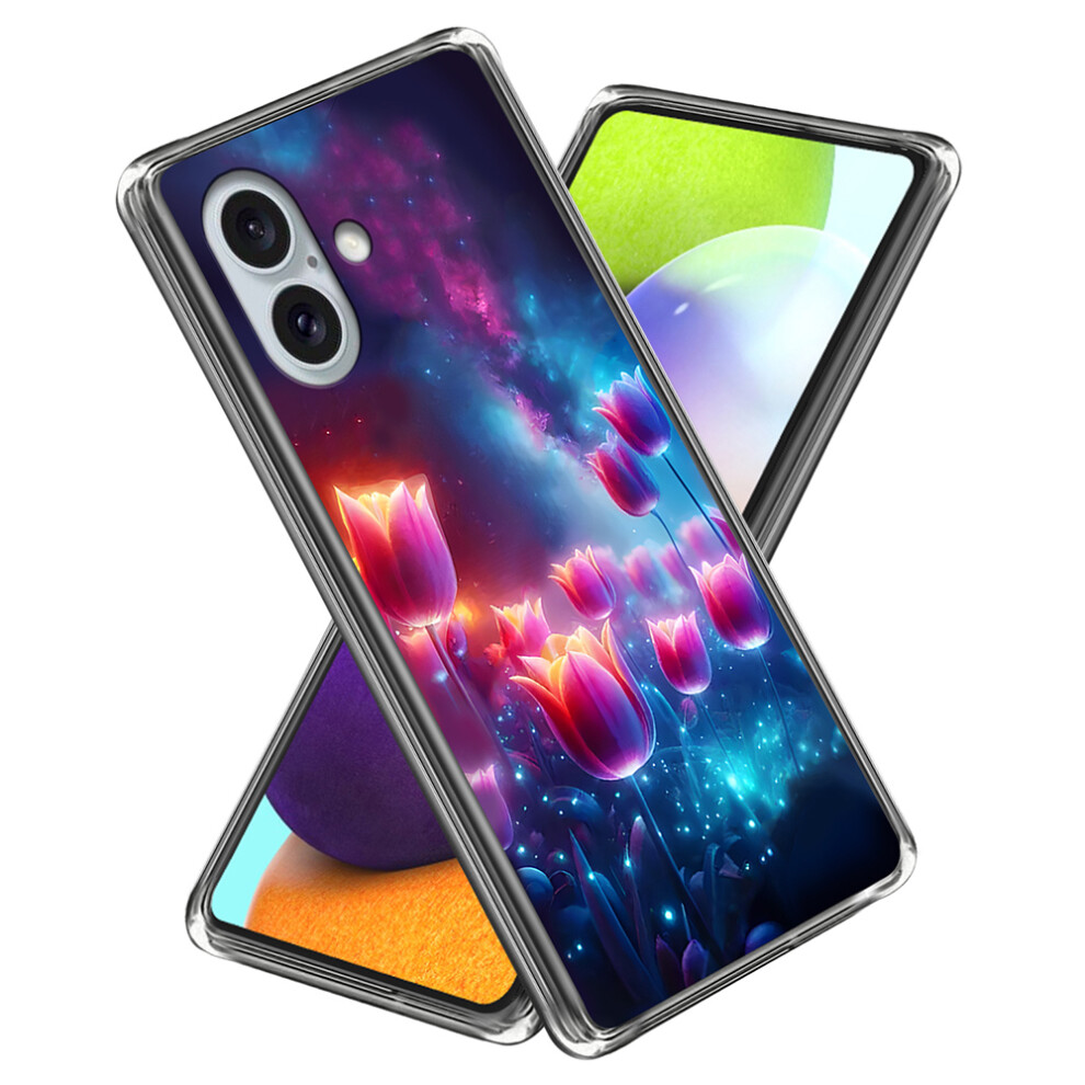 (Iphone 16, Dream Flowers) For Iphone 16 Case Imd Pattern Printing Tpu Shockproof Phone Cover 6914287207288