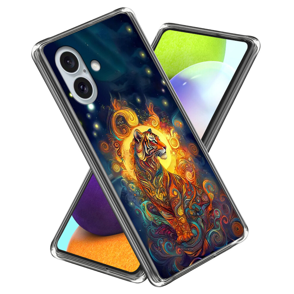 (Iphone 16, Pattern Tiger) For Iphone 16 Case Imd Pattern Printing Tpu Shockproof Phone Cover 6914284586607