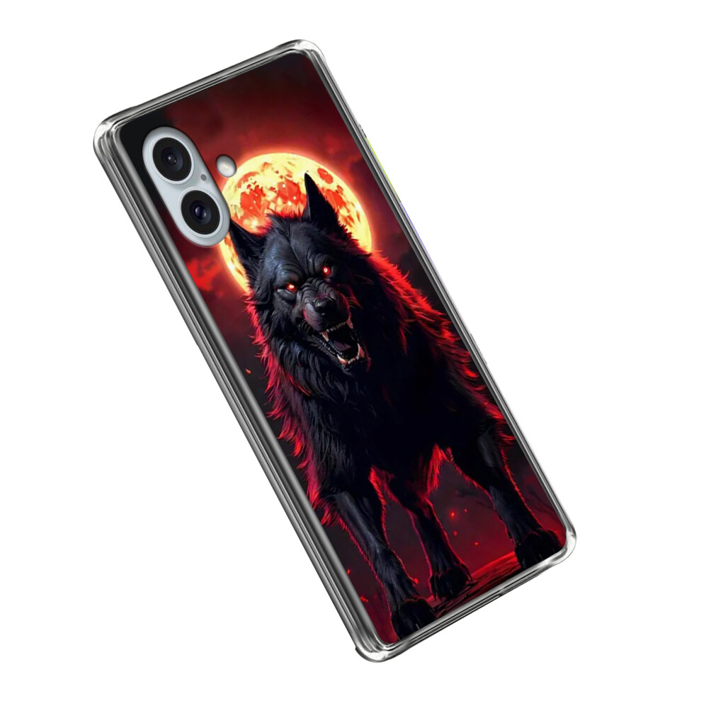 (Iphone 16 Plus, Wolf) For Iphone 16 Plus Case Imd Pattern Printed Shockproof Tpu Phone Cover Black 6914281460429