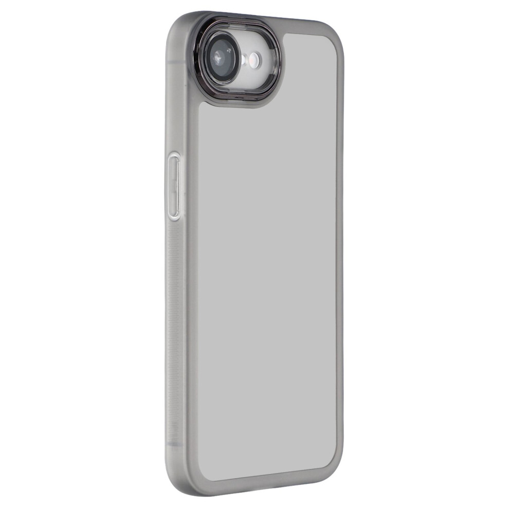 (Iphone 16E, Transparent ) For Iphone 16E Case Electroplated Camera Frame Tpu Phone Cover Black 6914289573053