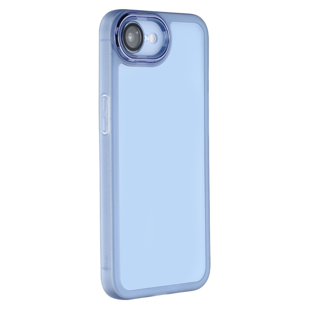 (Iphone 16E, Transparent ) For Iphone 16E Case Electroplated Camera Frame Tpu Phone Cover Blue 6914280997568