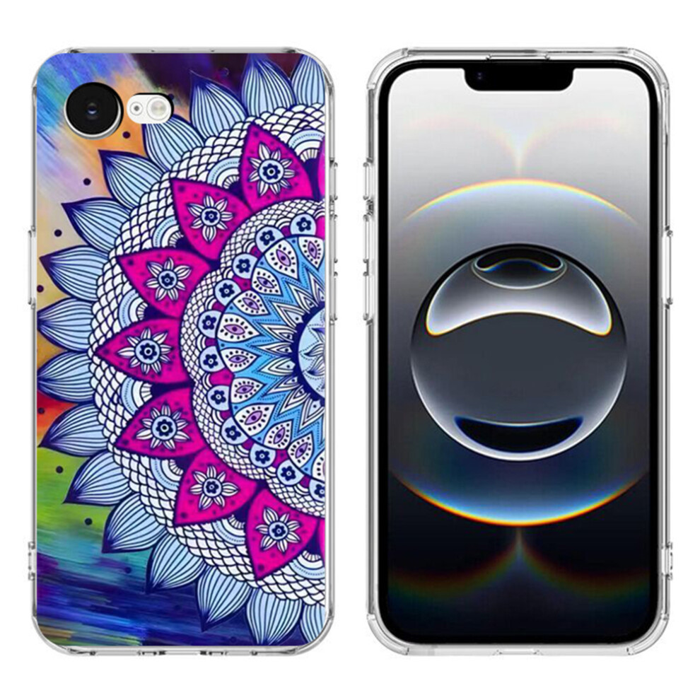 (Iphone 16E, Mandala Flower) For Iphone 16E Case Pattern Printing Cell Phone Tpu Back Cover 6914284792183