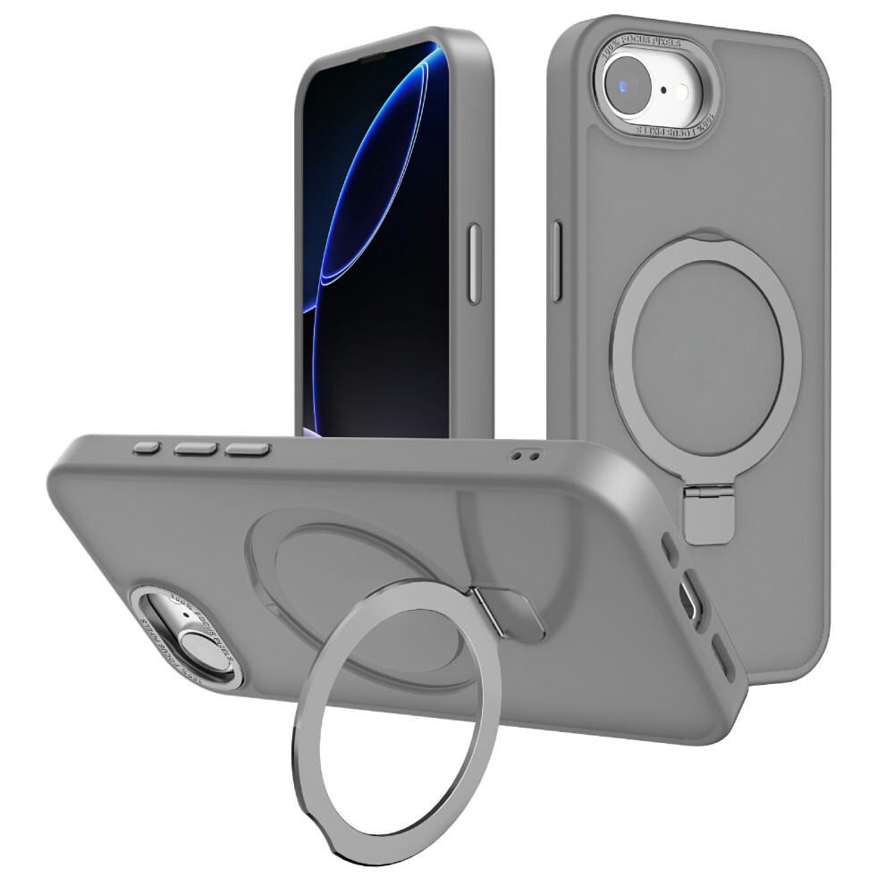 (Iphone 16E, ) For Iphone 16E Case Compatible With Magsafe Anti-Drop Tpu+Pc Kickstand Phone Cover Grey 6914282516279