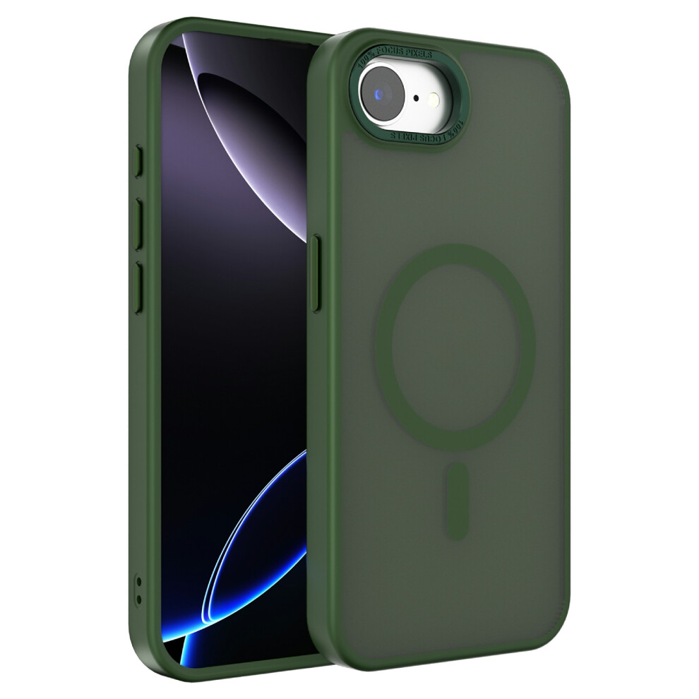 (Iphone 16E, ) For Iphone 16E Case Compatible With Magsafe Tpu+Pc Matte Phone Cover Green 6914288441285