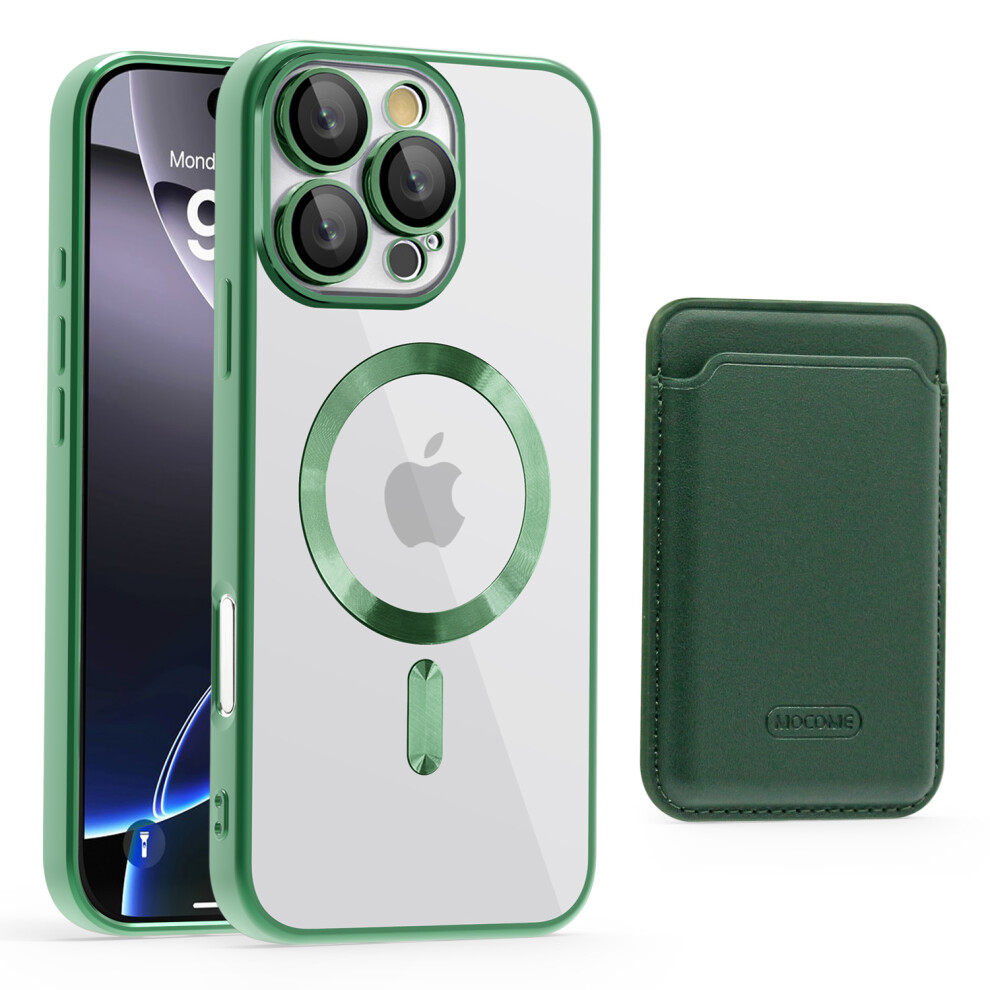 (Iphone 16 Pro, Blackish ) For Iphone 16 Pro Case Compatible With Magsafe Tpu+Pc Mobile Cover With Card Bag Green 6914285275708