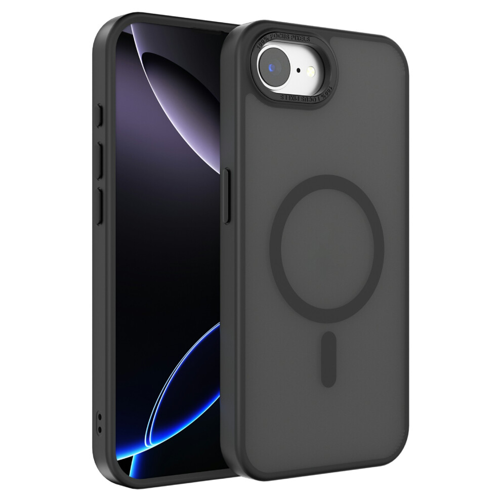 (Iphone 16E, ) For Iphone 16E Case Compatible With Magsafe Tpu+Pc Matte Phone Cover Black 6914289994292