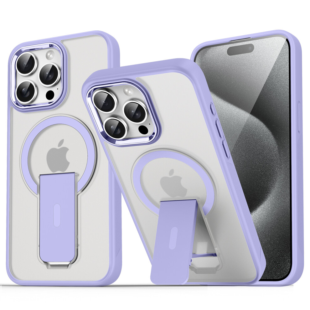 (Iphone 13 Pro, Light ) For Iphone 13 Pro Case Compatible With Magsafe Pc+Tpu Phone Cover With Kickstand Purple 6914281437261