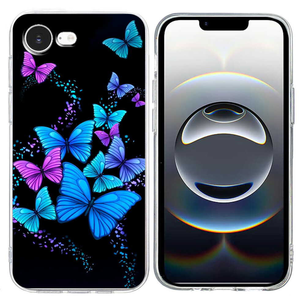 (Iphone 16E, Colorful Butterfly) For Iphone 16E Case Soft Tpu Phone Back Cover Pattern Printing 6914280292212