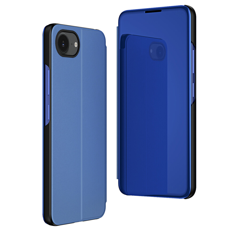 (Iphone 16E, Sky ) For Iphone 16E Case View Window Stand Leather Flip Phone Cover Blue 6914284298661