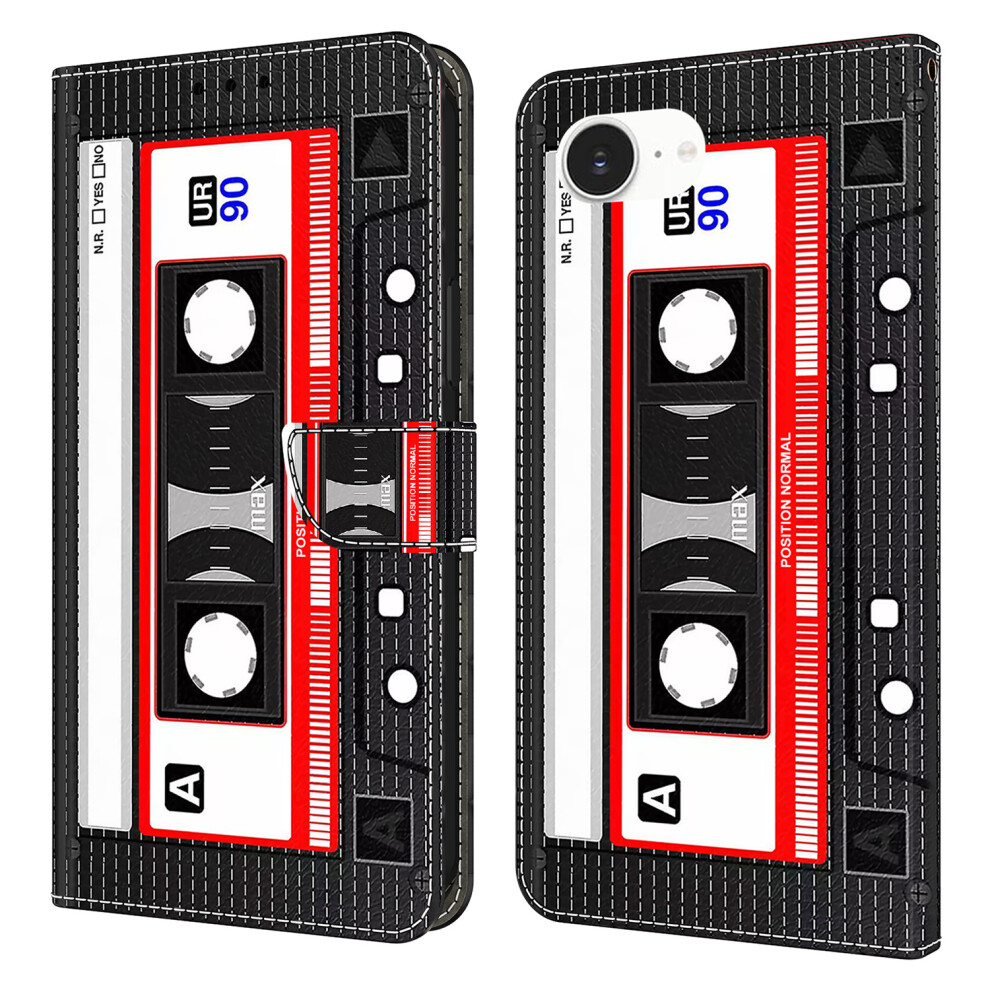 (Iphone 16E, Tape) For Iphone 16E Wallet Case Pattern Printing Stand Leather Flip Phone Cover 6914280150505