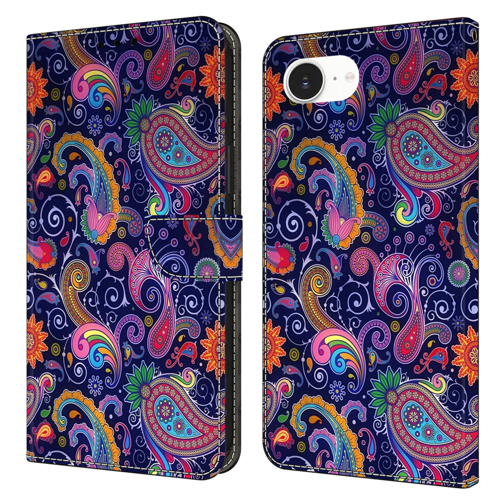 (Iphone 16E, Ethnic Vine) For Iphone 16E Wallet Case Pattern Printing Stand Leather Flip Phone Cover 6914286660572