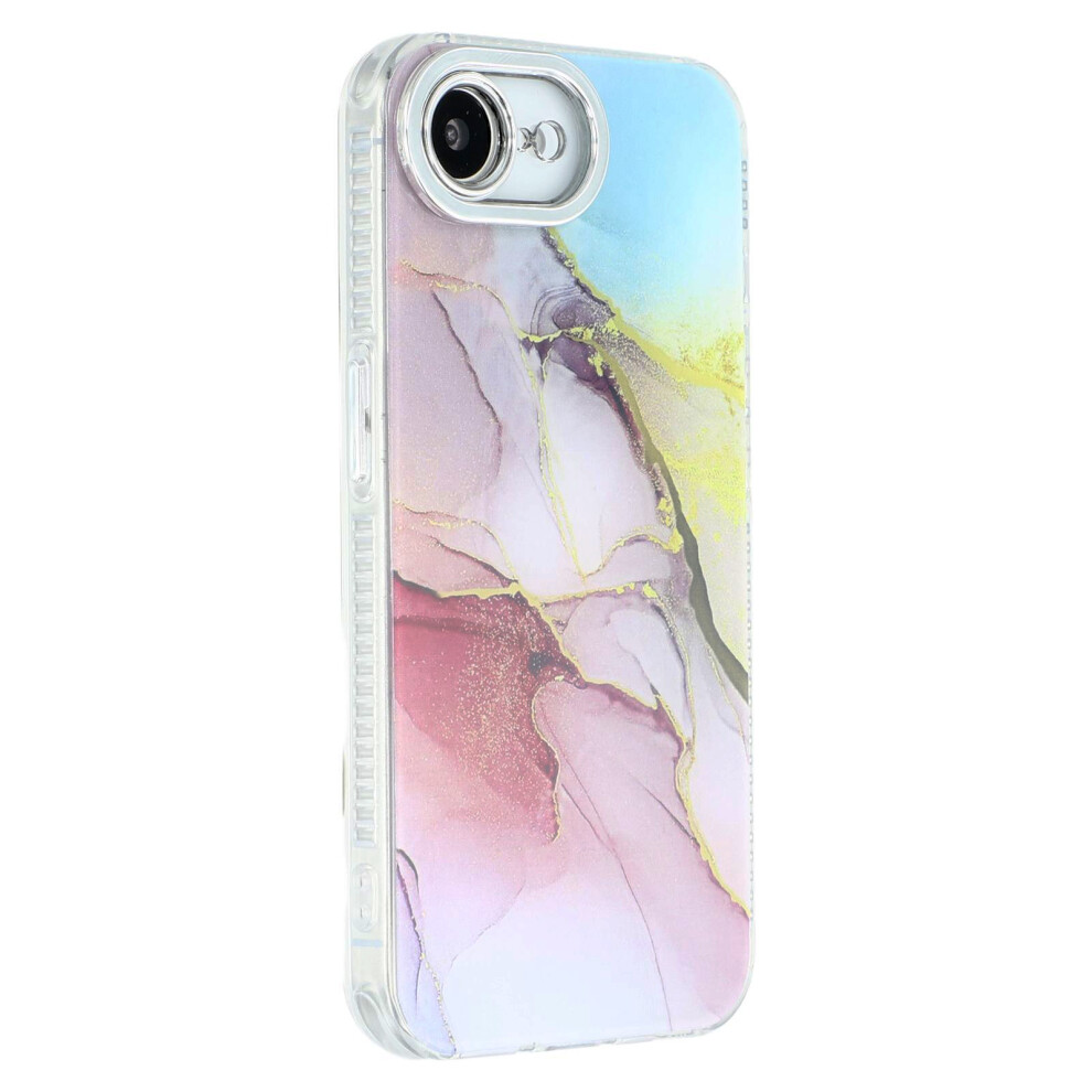(Iphone 16E, M12) For Iphone 16E Case Imd Marble Pattern Electroplated Protective Phone Cover 6914286846648