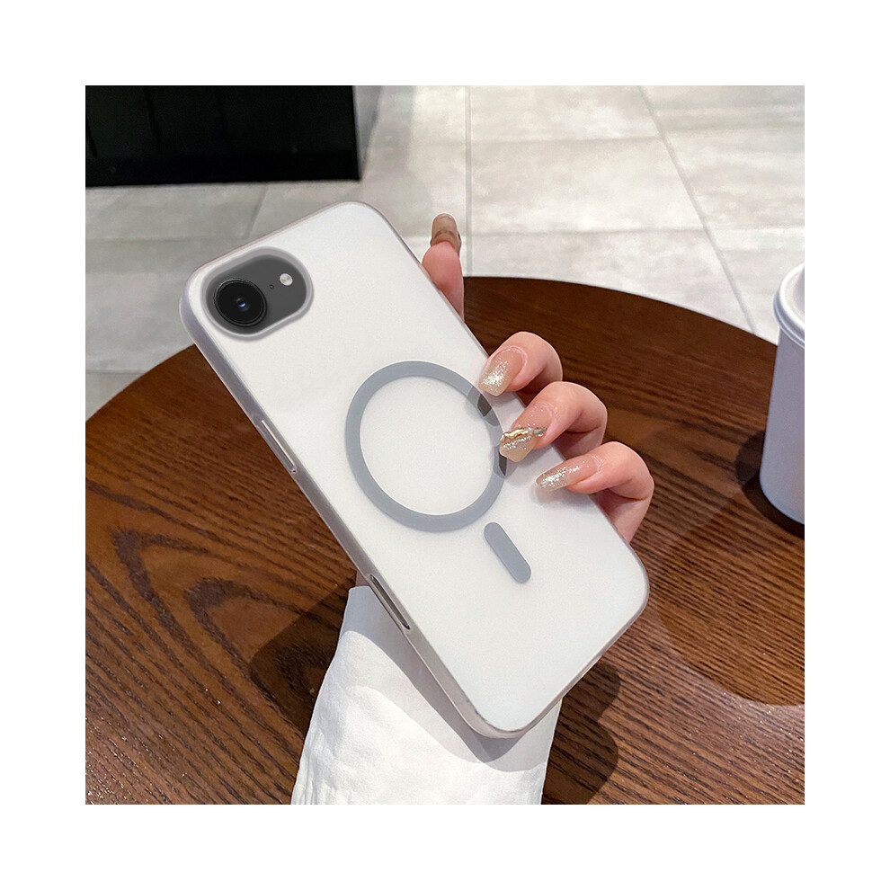 (Iphone 16E, Titanium ) For Iphone 16E Magnetic Case Compatible With Magsafe Frosted Pc Phone Cover Grey 6914288047159