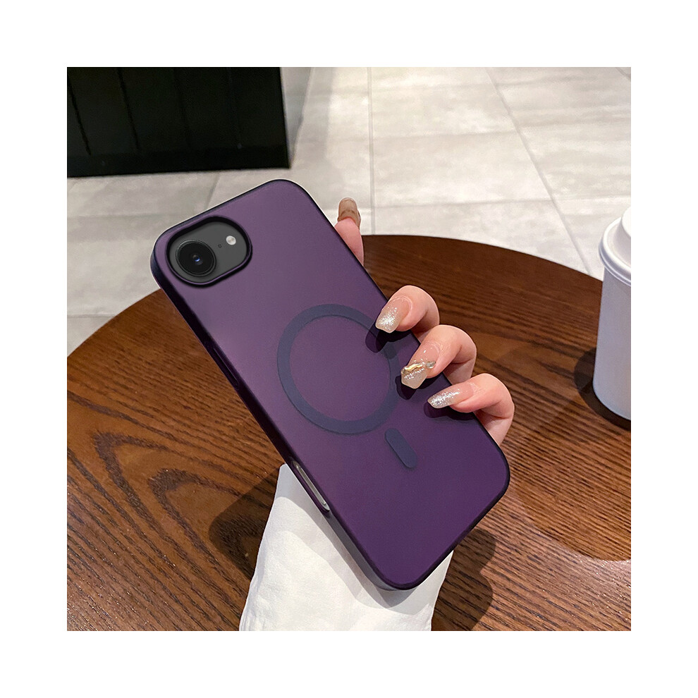 (Iphone 16E, Transparent ) For Iphone 16E Magnetic Case Compatible With Magsafe Frosted Pc Phone Cover Purple 6914288787307