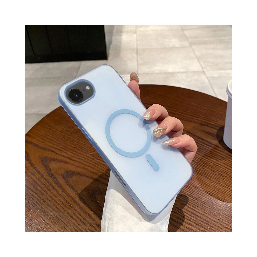 (Iphone 16E, ) For Iphone 16E Magnetic Case Compatible With Magsafe Frosted Pc Phone Cover Blue 6914281100172