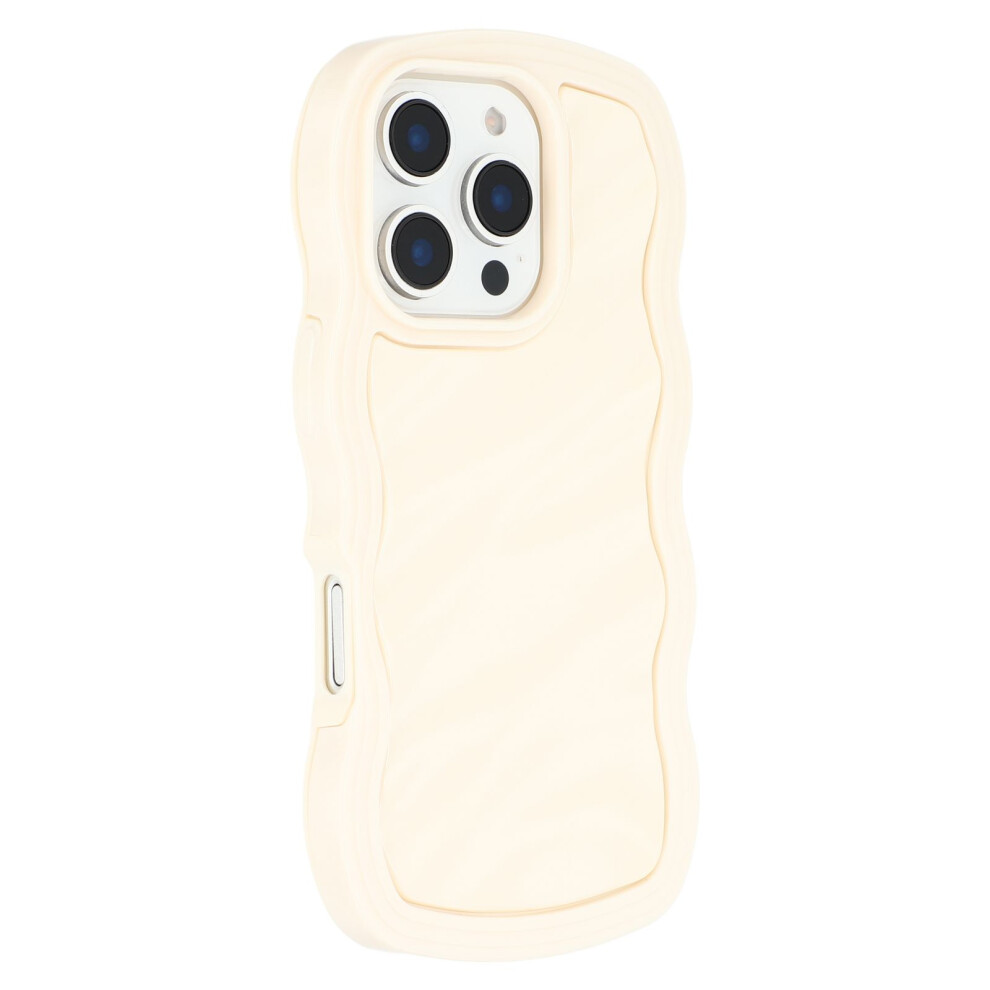(Iphone 16 Pro Max, ) For Iphone 16 Pro Max Case Wavy Edge Shockproof Tpu+Pc Phone Cover White 6914289034844