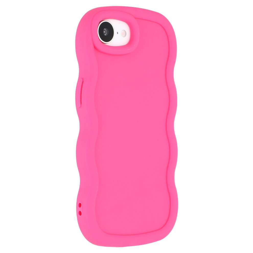 (Iphone 16E, Rose) For Iphone 16E Case Tpu Protective Phone Cover Unique Curly Wave Frame 6914282667834