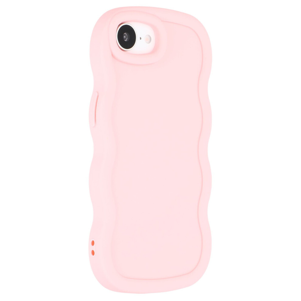 (Iphone 16E, ) For Iphone 16E Case Tpu Protective Phone Cover Unique Curly Wave Frame Pink 6914281331668