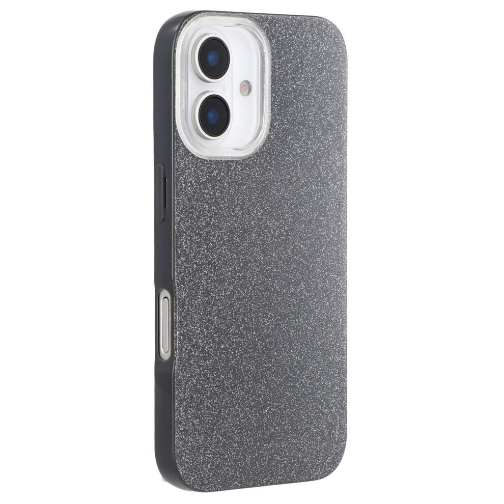 (Iphone 16 Plus, ) For Iphone 16 Plus Case Imd Glitter Tpu Phone Cover Large Camera Cutout Black 6914282638858