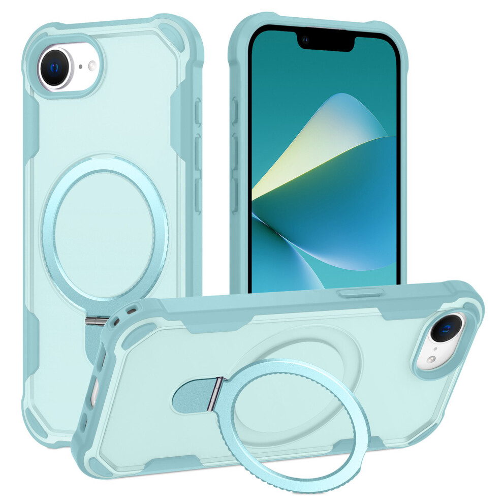 (Iphone 16E, Lake ) For Iphone 16E Case Compatible With Magsafe Kickstand Tpu+Pc Shockproof Phone Back Cover Blue 6914285865909