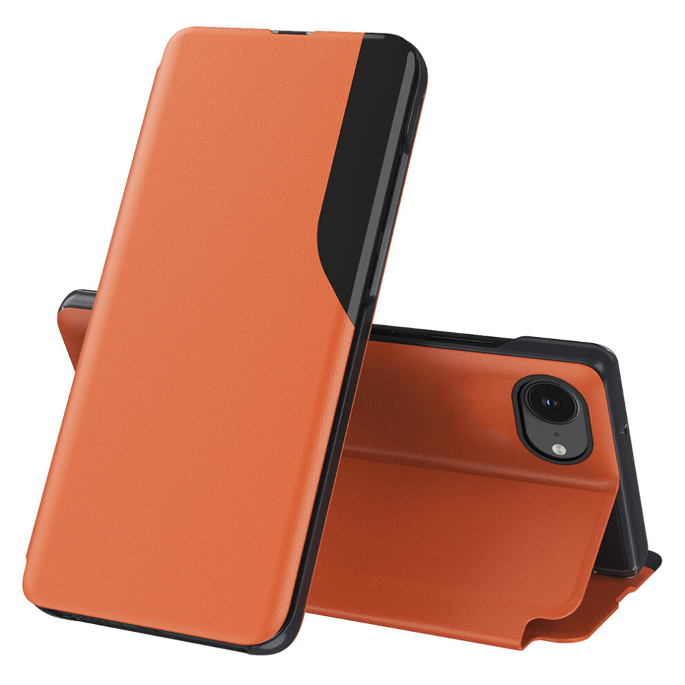 (Iphone 16E, ) For Iphone 16E Phone Case Folio Flip Pu Leather Stand Cover Orange 6914288541978