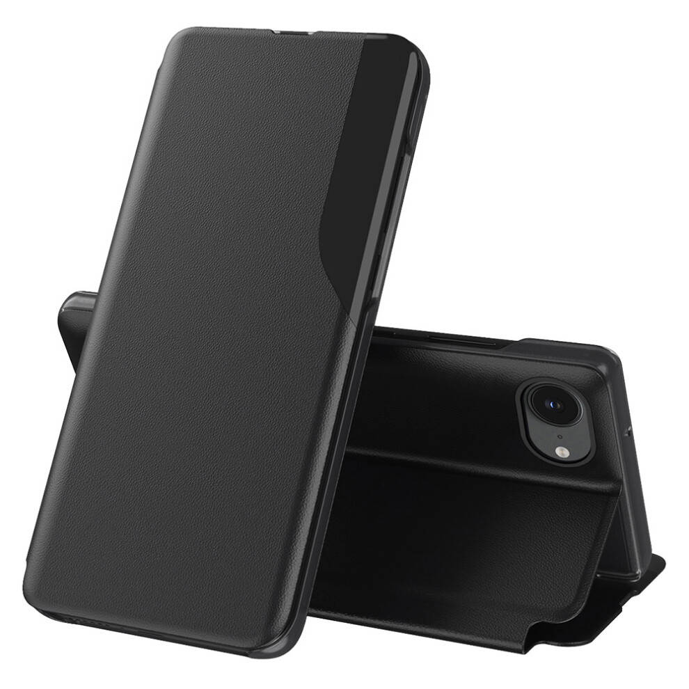 (Iphone 16E, ) For Iphone 16E Phone Case Folio Flip Pu Leather Stand Cover Black 6914285488955