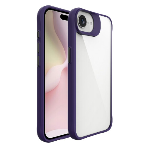 (iPhone 16e, Purple) For iPhone 16e Case Hybrid Hard PC Soft TPU Shockproof Phone Cover