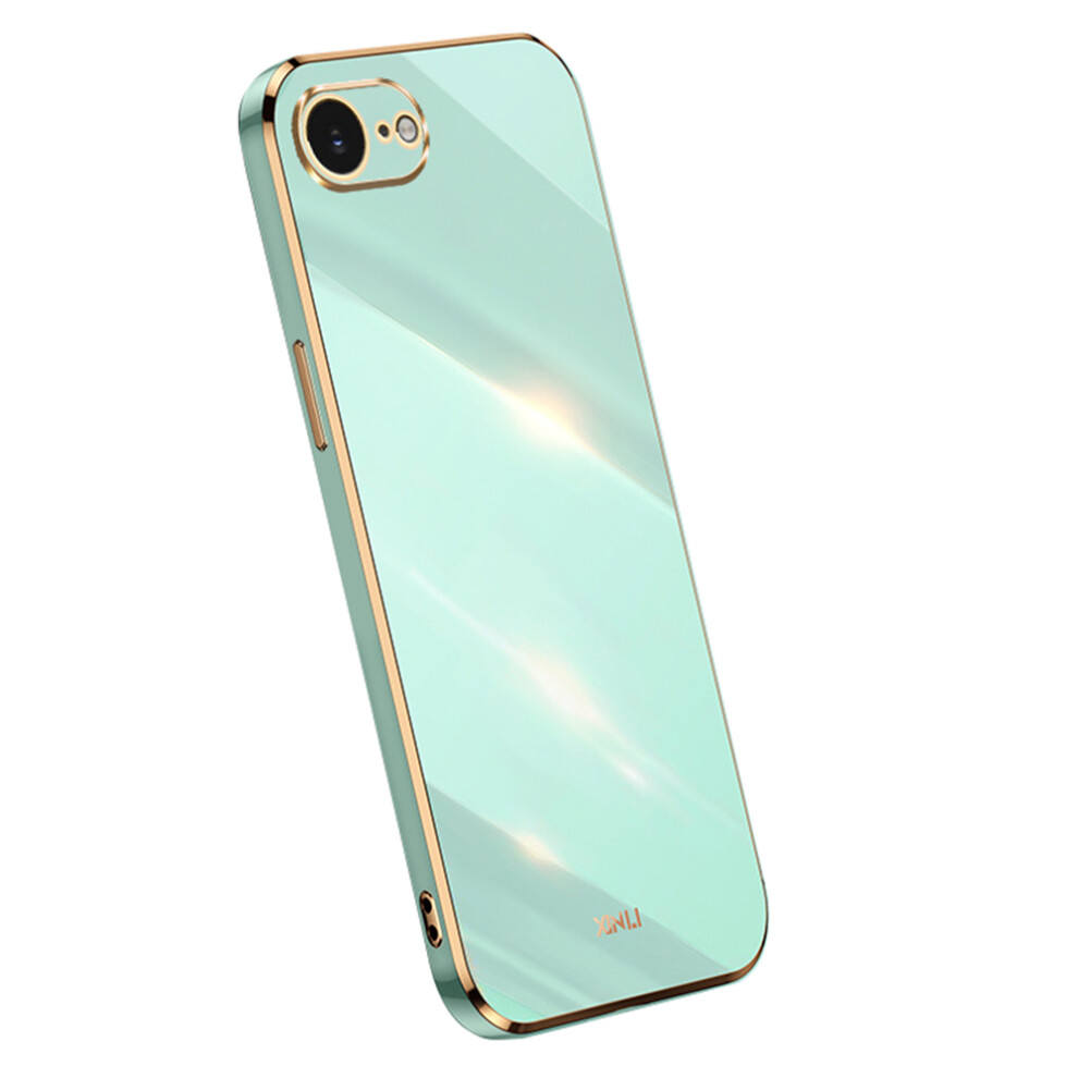 (Iphone 16E, Cyan) Xinli For Iphone 16E Case Tpu Phone Cover With Electroplating Frame Blue 6914280542133