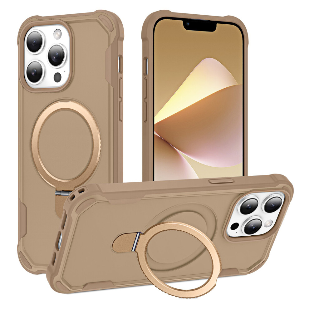 (Iphone 13 Pro Max, ) For Iphone 13 Pro Max Case Compatible With Magsafe Kickstand Tpu+Pc Shockproof Phone Back Cover Gold 6914287016859