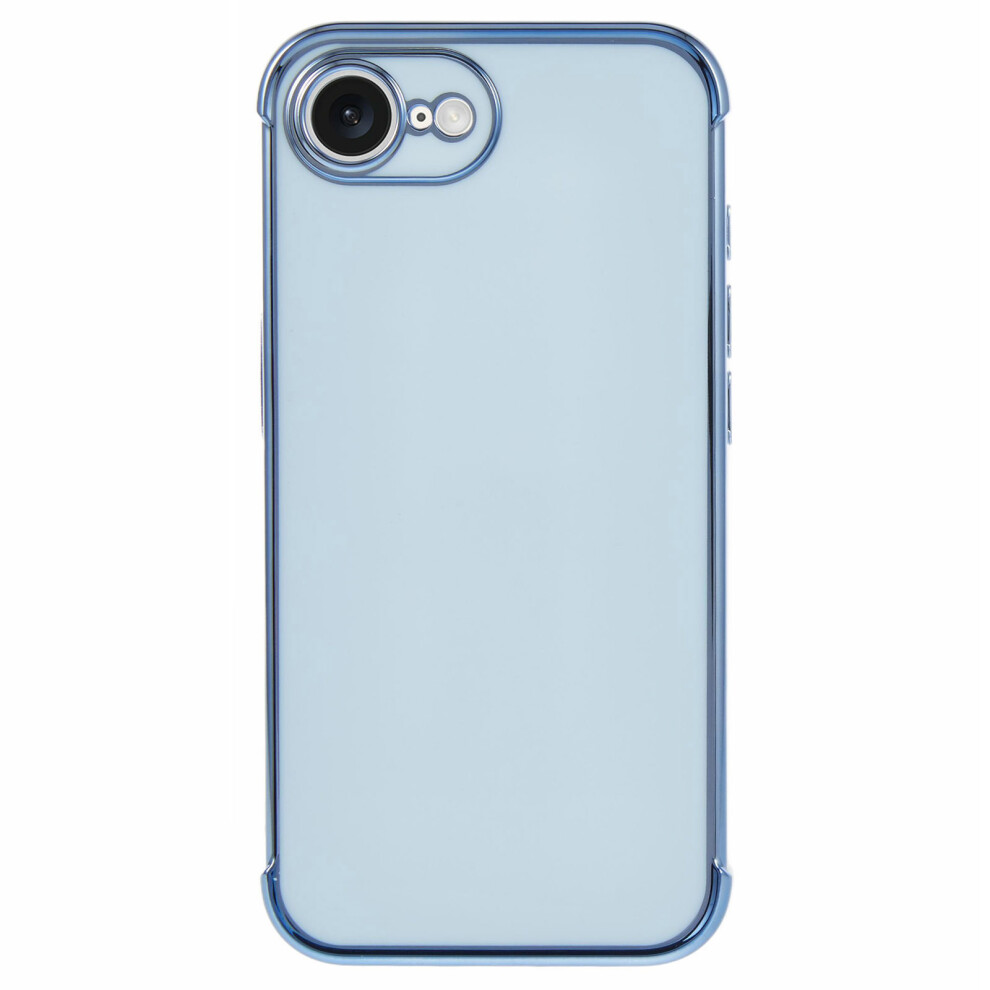 (Iphone 16E, ) For Iphone 16E Case Electroplated Frame Tpu Soft Phone Cover Blue 6914281585849