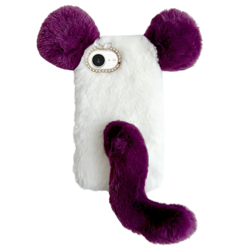 (Iphone 16E, Rose) For Iphone 16E Case Plush Mouse Winter Fluffy Tpu Phone Cover 6914280626710