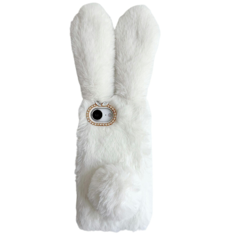 (Iphone 16E, ) For Iphone 16E Case Plush Cute Bunny Winter Fluffy Tpu Phone Cover White 6914282537212
