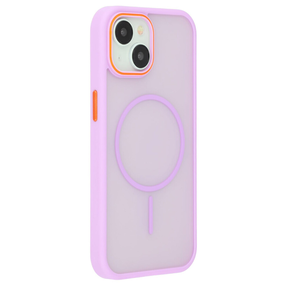 (Iphone 14, ) For Iphone 14/13 Magnetic Case Skin Touch Tpu+Pc Phone Back Cover Purple 6914283561872