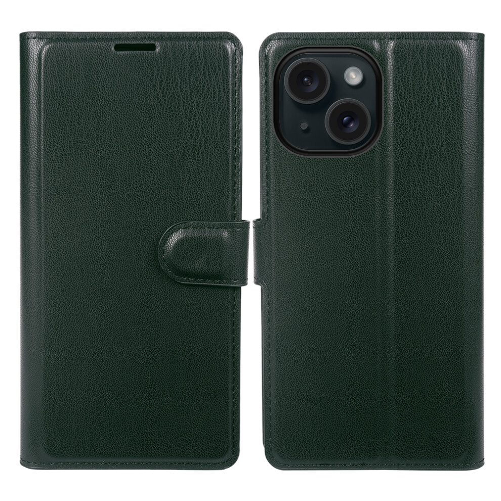 (Iphone 14, Blackish ) For Iphone 14 Stand Case Biobased Eco-Friendly Rpet Rpvb Slim Phone Cover With Wallet Green 6914282574187