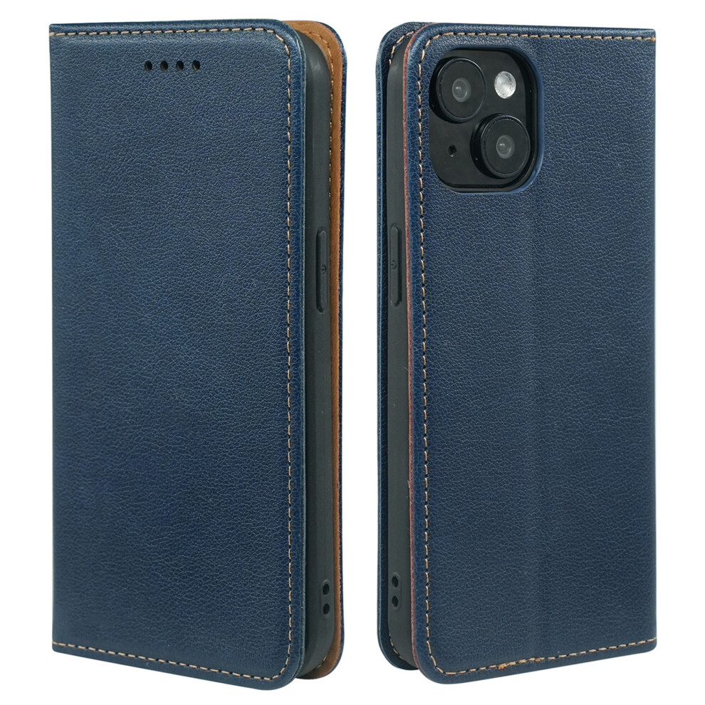 (Iphone 15, ) For Iphone 15 Case Wallet Rfid Blocking Leather Phone Cover Strong Magnetic Closure Blue 6914282993933