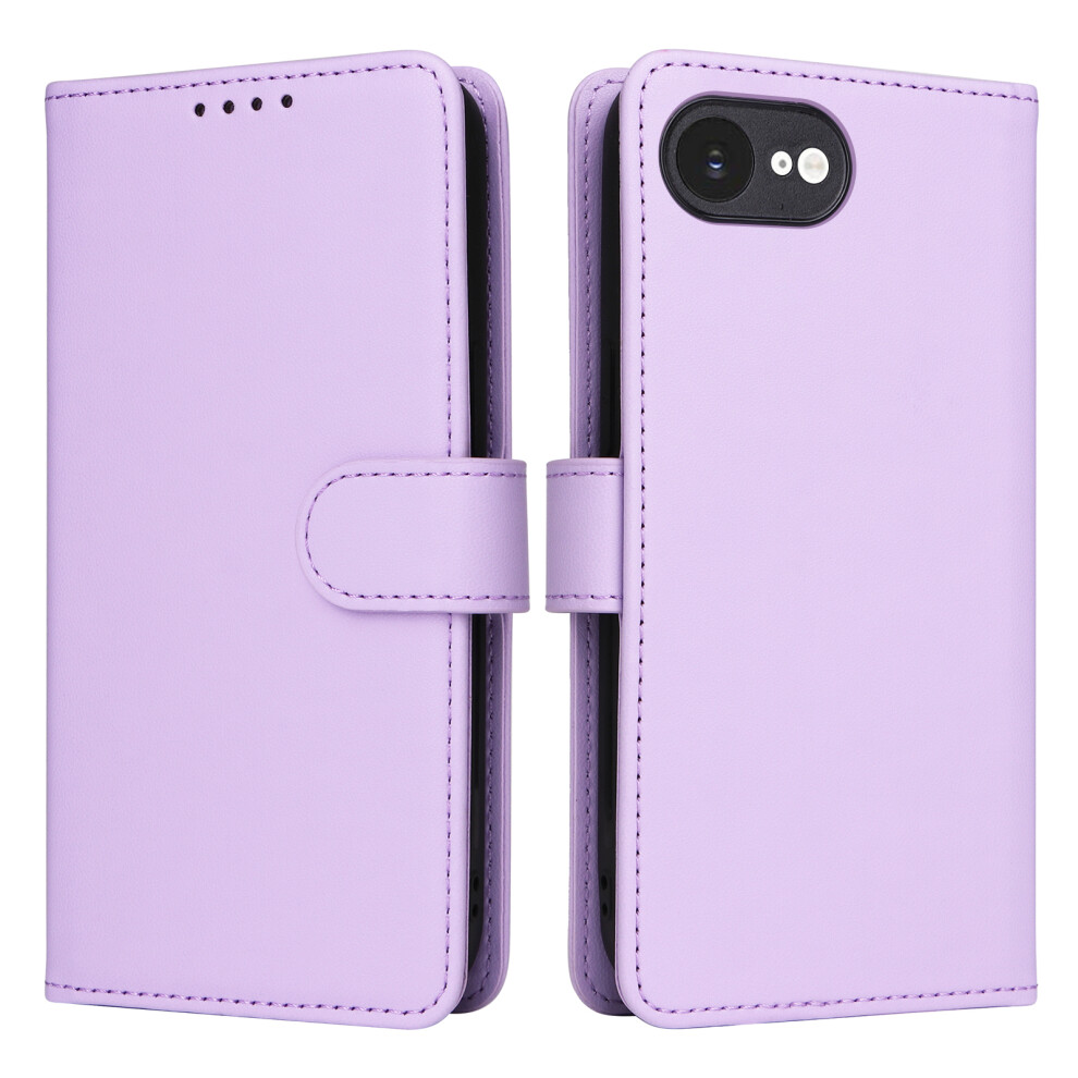 (Iphone 16E, ) For Iphone 16E Magnetic Case Betopnice Detachable Pu Leather Phone Cover With Strap Purple 6914280738970