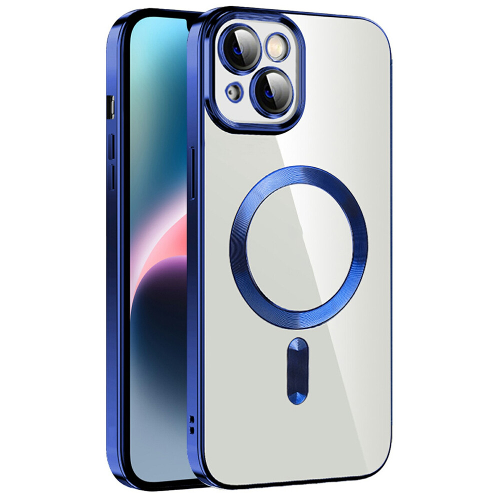 (Iphone 15, Sapphire) For Iphone 15 Case Compatible With Magsafe Tpu+Pc Clear Back Cover Blue 6914282492597
